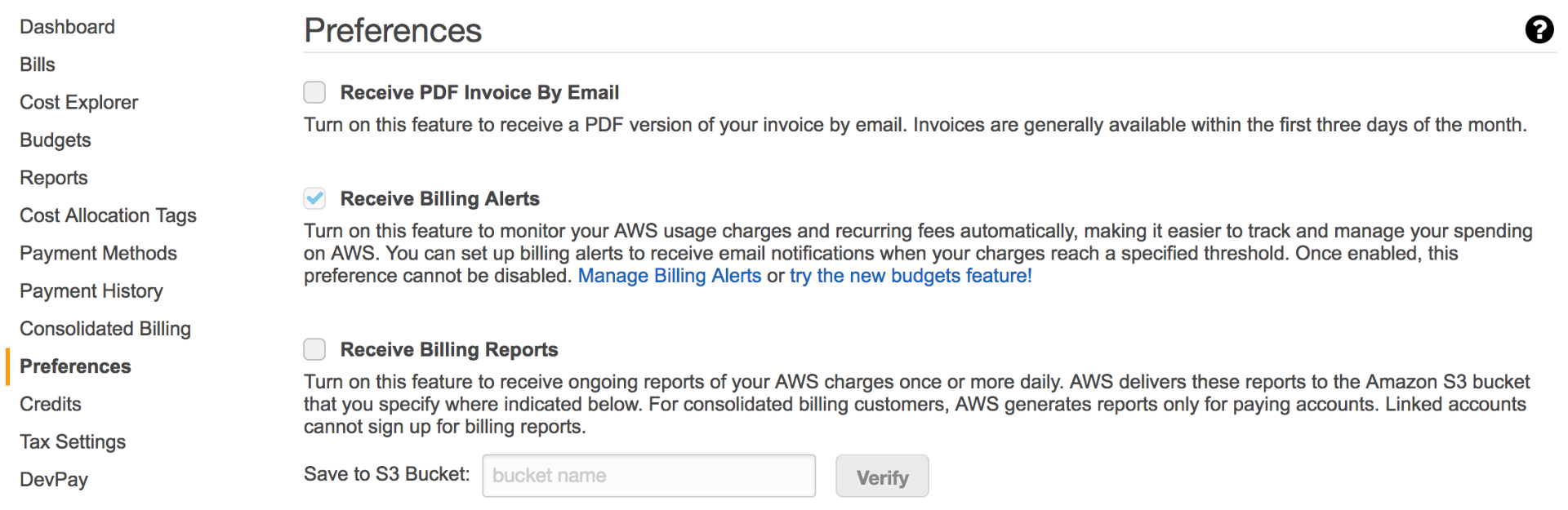 aws billing